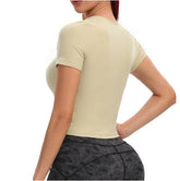 Fashionista's Choice Oat Scoop Neck Crop Tops